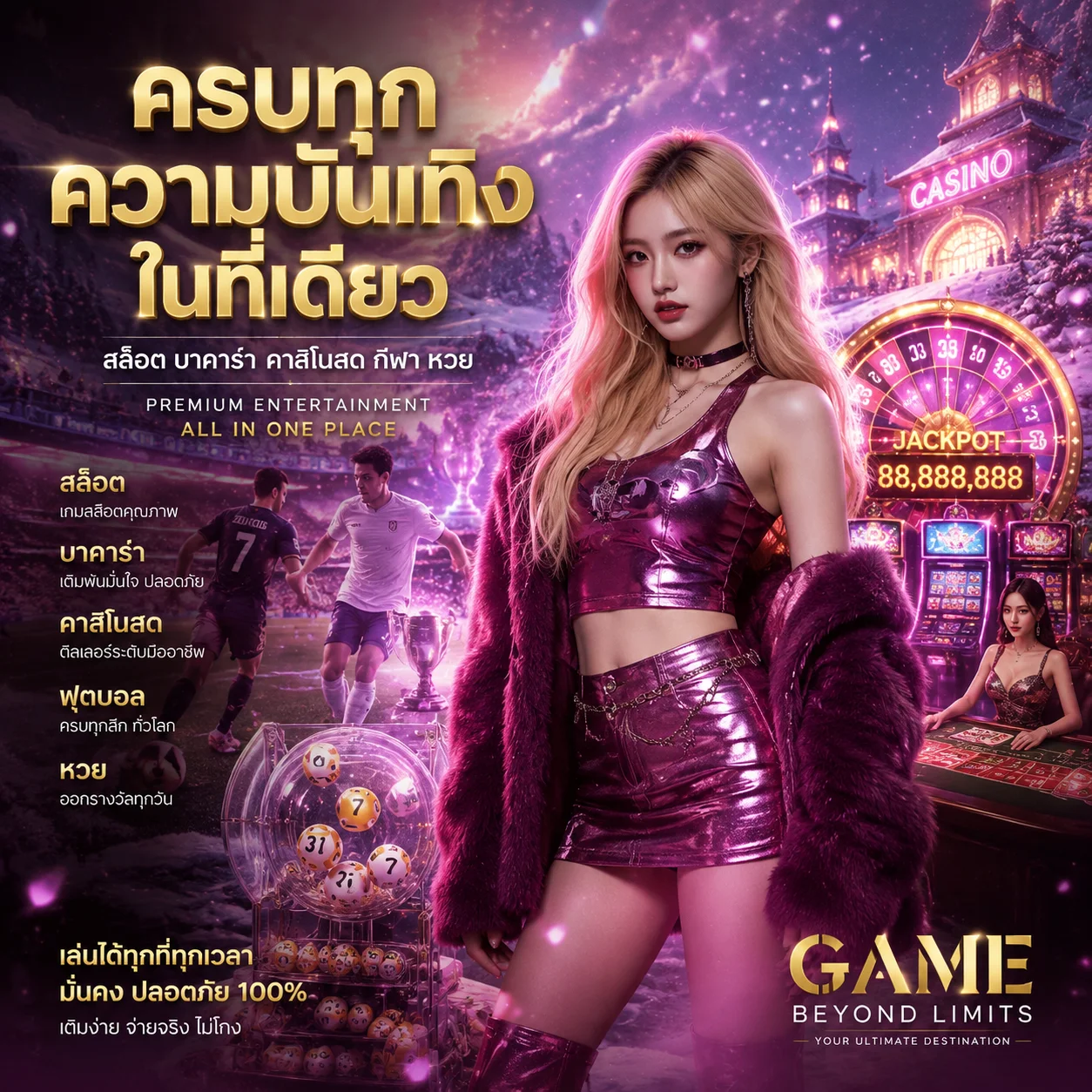 แบนเนอร์สล็อตออนไลน์ WILD168 รวมทุกค่ายดัง